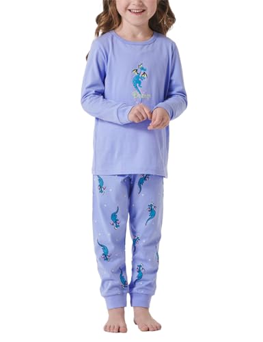 Schiesser Mädchen Schlafanzug Lang - 100% Organic Bio Baumwolle Größe 92 Bis 140 Pyjamaset, Flieder_181827, 128 EU von Schiesser
