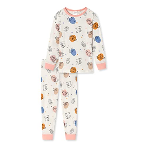 Schiesser Mädchen Schlafanzug Lang Pyjamaset, Off-White, 116 von Schiesser