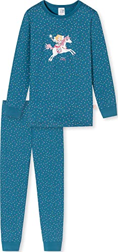 Schiesser Mädchen Schlafanzug Lang Pyjamaset, Petrol, 104 von Schiesser