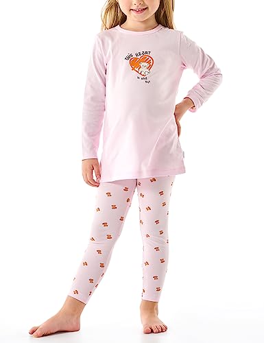 Schiesser Mädchen Schlafanzug Nachthemd mit Leggings Lang-100% Organic Bio Baumwolle-Größe 140 Pyjamaset, Rosa_179947, 92 von Schiesser