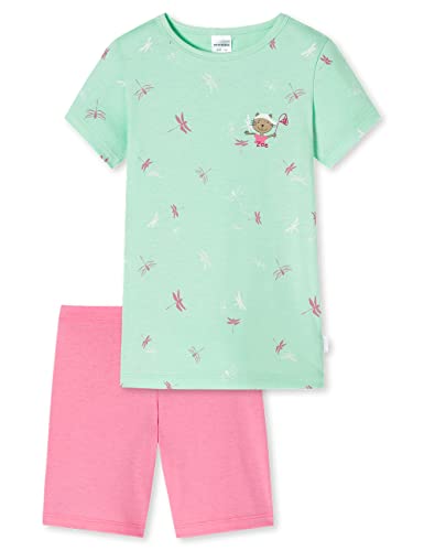 Schiesser Mädchen Schlafanzug Set Pyjama Kurz - 100% Organic Bio Baumwolle - Größe 92 Bis 140 Pyjamaset, Mint_178913, 116 von Schiesser