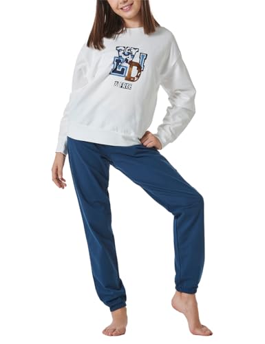 Schiesser Mädchen Schlafanzug Set Pyjama lang - 100% Organic Bio Baumwolle - Größe 140 bis 176, Off-White_181973, 152 von Schiesser