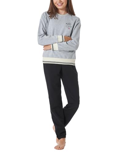 Schiesser Mädchen Schlafanzug Set Pyjama lang - 100% Organic Bio Baumwolle - Größe 140 bis 176, grau-Mel._181973, 140 von Schiesser