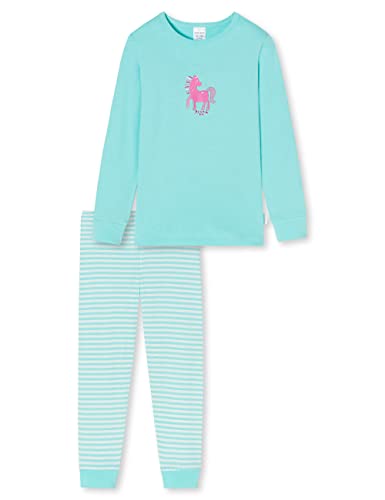 Schiesser Mädchen Schlafanzug Set Pyjama Lang - 100% Organic Bio Baumwolle - Größe 92 Bis 140 Pyjamaset, Türkis_173858, 92 von Schiesser