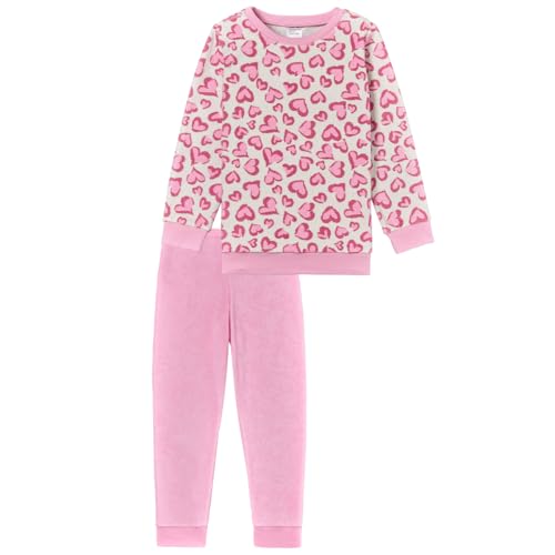 Schiesser Mädchen Schlafanzug Set Pyjama Warme Qualitäten Frottee-Fleece-Interlock-Größe 92 Bis 140 Pyjamaset, rosé_181819, 98 von Schiesser
