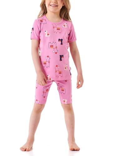 Schiesser Mädchen Schlafanzug Set Pyjama kurz-100% Organic Bio Baumwolle-Größe 92 bis 140 Pyjamaset, rosa_181030, 98 von Schiesser