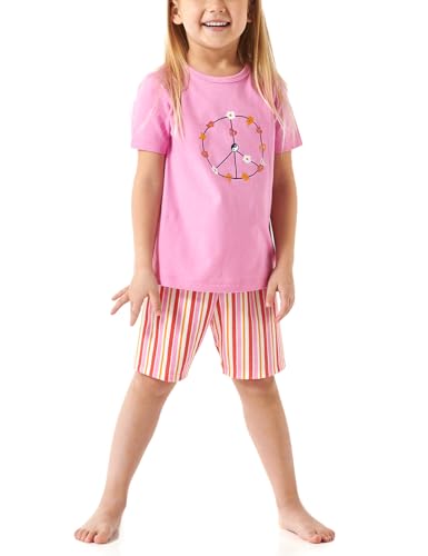 Schiesser Mädchen Schlafanzug Set Pyjama kurz-100% Organic Bio Baumwolle-Größe 92 bis 140 Pyjamaset, rosa_181047, 116 von Schiesser