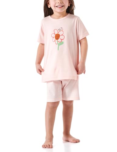 Schiesser Mädchen Schlafanzug Set Pyjama kurz-100% Organic Bio Baumwolle-Größe 92 bis 140 Pyjamaset, rosé_181032, 128 von Schiesser