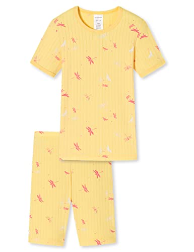 Schiesser Mädchen Schlafanzug Set Pyjama Kurz - 100% Organic Bio Baumwolle - Größe 92 Bis 140 Pyjamaset, Vanillegelb_178920, 116 von Schiesser