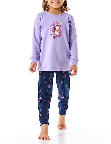 Schiesser Mädchen Schlafanzug Set Pyjama lang-100% Organic Bio Baumwolle-Größe 140 Pyjamaset, Flieder_179953, 92 von Schiesser