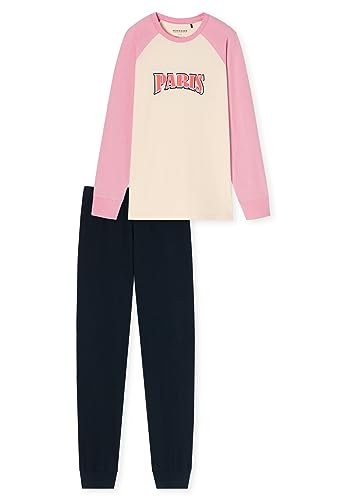 Schiesser Mädchen Schlafanzug Set Pyjama lang - 100% Organic Bio Baumwolle - Größe 140 bis 176, rosa_179971, 140 von Schiesser