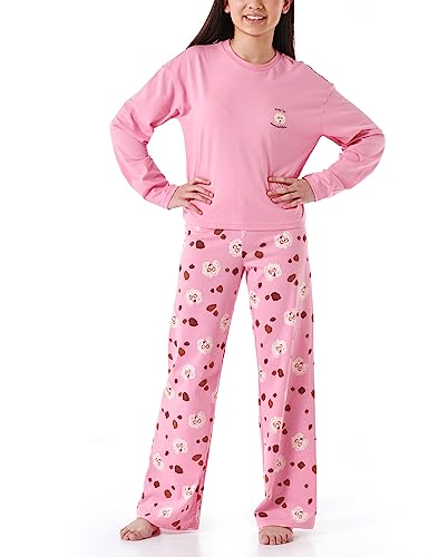 Schiesser Mädchen Schlafanzug Set Pyjama lang-100% Organic Bio Baumwolle-Größe 140 bis 176 Pyjamaset, rosa_179968, 164 von Schiesser