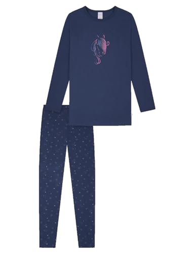 Schiesser Mädchen Schlafanzug Set Pyjama lang - 100% Organic Bio Baumwolle - Größe 92 bis 140 von Schiesser