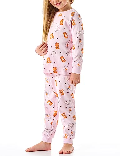 Schiesser Mädchen Schlafanzug Set Pyjama warme Qualitäten Frottee-Fleece-Interlock-Größe 92 bis 140 Pyjamaset, rosa_179949, 128 von Schiesser