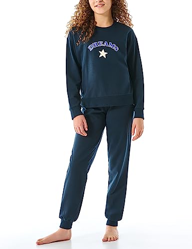 Schiesser Mädchen Schlafanzug Set Pyjama warme Qualitäten Frottee-Fleece-Sweat-Größe 140 bis 176 Pyjamaset, Nachtblau_179970 von Schiesser