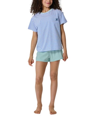 Schiesser Mädchen Schlafanzug kurz Pyjamaset, Aquarium_182636, 176 von Schiesser
