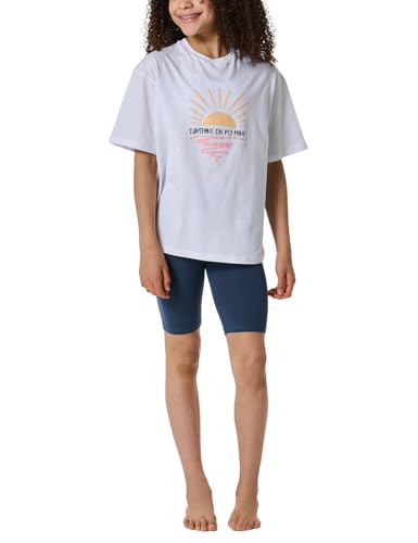 Schiesser Mädchen Schlafanzug kurz Pyjamaset, Graphit_180955, 140 von Schiesser
