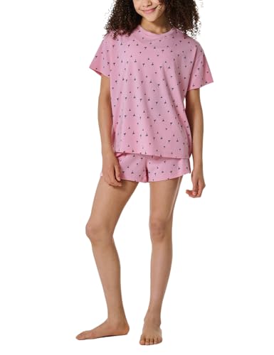Schiesser Mädchen Schlafanzug kurz Pyjamaset, Powder pink_182634, 176 von Schiesser