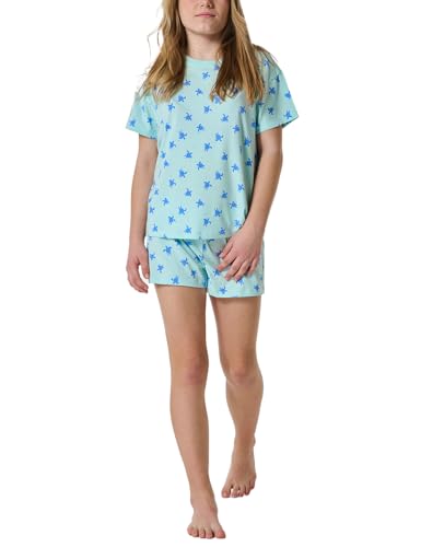 Schiesser Mädchen Schlafanzug kurz Pyjamaset, hellgrün_182634, 140 von Schiesser