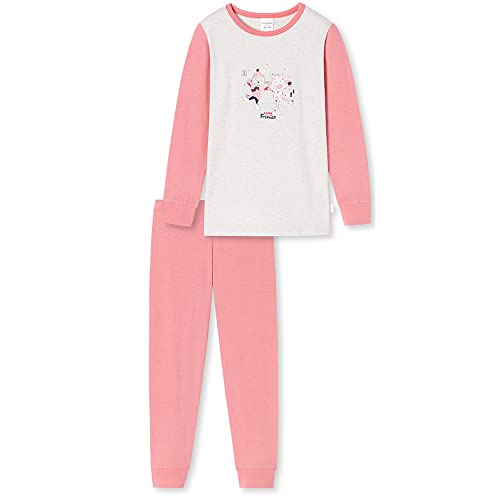 Schiesser Mädchen Schlafanzug lang – Einhorn, Sterne, Dots, Waldmotive und Hexen – Organic Cotton Pyjamaset, Altrosa, 98 von Schiesser