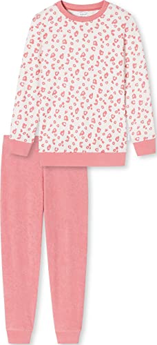 Schiesser Mädchen Schlafanzug lang – Einhorn, Sterne, Dots, Waldmotive und Hexen – Organic Cotton Pyjamaset, Altrosa I, 104 von Schiesser