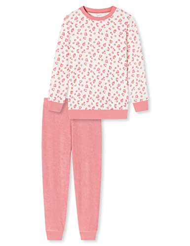 Schiesser Mädchen Schlafanzug lang – Einhorn, Sterne, Dots, Waldmotive und Hexen – Organic Cotton Pyjamaset, Altrosa I, 92 von Schiesser