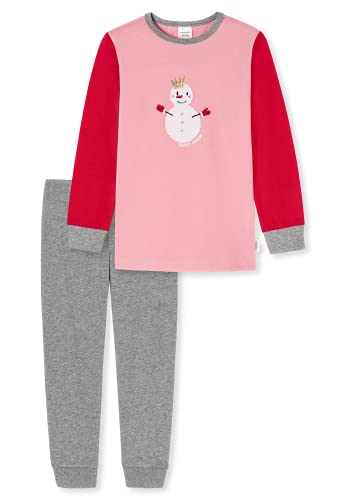 Schiesser Mädchen Schlafanzug lang – Einhorn, Sterne, Dots, Waldmotive und Hexen – Organic Cotton Pyjamaset, Light Pink, 116 von Schiesser