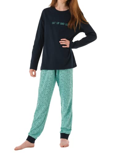 Schiesser Mädchen Schlafanzug Set Pyjama lang - 100% Organic Bio Baumwolle - Größe 140 bis 176 von Schiesser