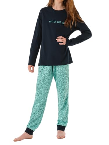 Schiesser Mädchen Schlafanzug Set Pyjama lang - 100% Organic Bio Baumwolle - Größe 140 bis 176 von Schiesser