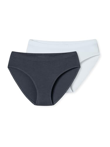 Schiesser Mädchen Slip 2-Pack Fresh Vibe Multipack - Weiss, Graphit - Größe 176 von Schiesser