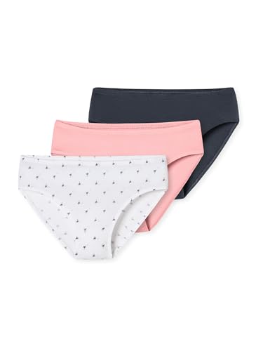 Schiesser Mädchen Slip 3-Pack 95/5 Multipacks - Graphit, Powder pink - Größe 164 von Schiesser