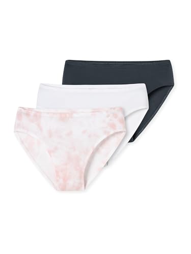 Schiesser Mädchen Slip 3-Pack 95/5 Multipacks - Graphit, Weiss, rosa - Größe 164 von Schiesser