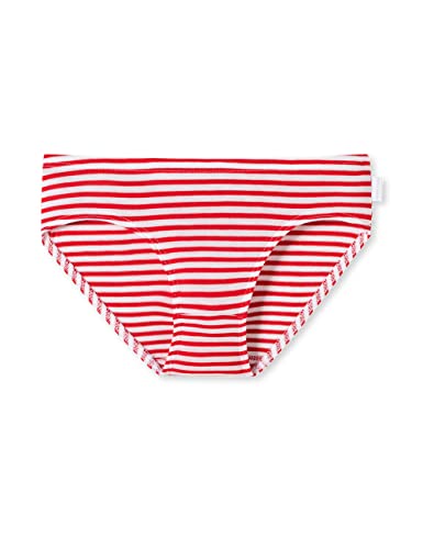 Schiesser Mädchen Slip Unterhosen Unterwäsche, rot gestreift, 140 von Schiesser