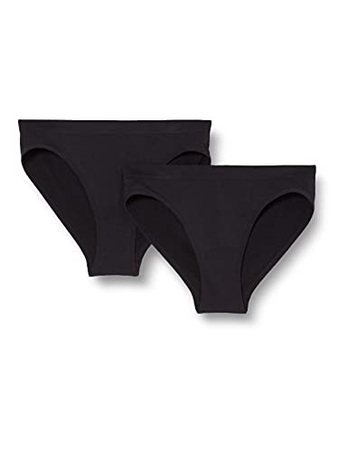 Schiesser Mädchen Slips (2er Pack) Unterwäsche, schwarz, 140 von Schiesser