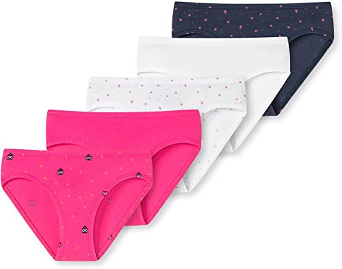 Schiesser Mädchen 5 Pack Slips Unterhosen - 95/5 Organic Bio Baumwolle - Größe 92 bis 176 von Schiesser