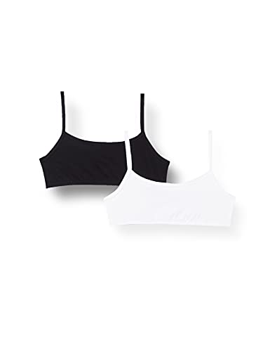 Schiesser Mädchen 2 Pack Unterwäsche Mit Spaghettiträger - 95/5 Organic Cotton Bio Baumwolle Größe 140 Bis 176 Bustier, Sortiert 3_173525, 152 EU von Schiesser