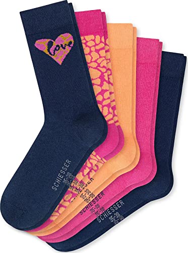 Schiesser Mädchen Teens 5 Pack Strümpfe - Größe 31 Bis 42 Socken, Sortiert 1_177717, 39-42 EU von Schiesser