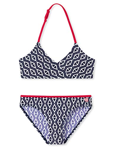 Schiesser Mädchen Triangle Bikini-Set, dunkelblau-gem, 128 von Schiesser