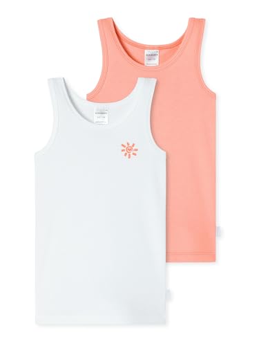 Schiesser Mädchen Unterhemd 2-Pack Fine Rib Multipack - apricot - Größe 116 von Schiesser
