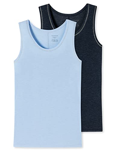 Schiesser Mädchen Unterhemd Tops Unterwäsche, Blau Mix, 152 von Schiesser