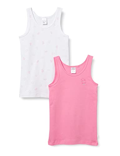 Schiesser Mädchen 2 Pack Unterhemd Feinripp - 100% Organic Bio Baumwolle Größe 92 Bis 140 Unterwäsche, Sortiert 7_173257, 98 EU von Schiesser