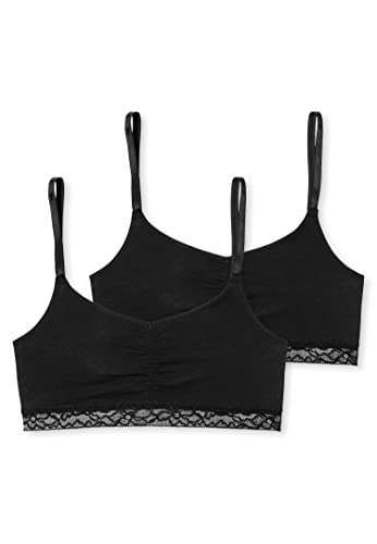 Schiesser Mädchen Unterwäsche (2er Pack) Bustier, schwarz, 176 von Schiesser