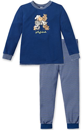 Schiesser Mädchen langer Schlafanzug / Pyjama 149783 in Blau (800-blau ), Kleidergröße:116;Farbe:Blau (800-blue) von Schiesser