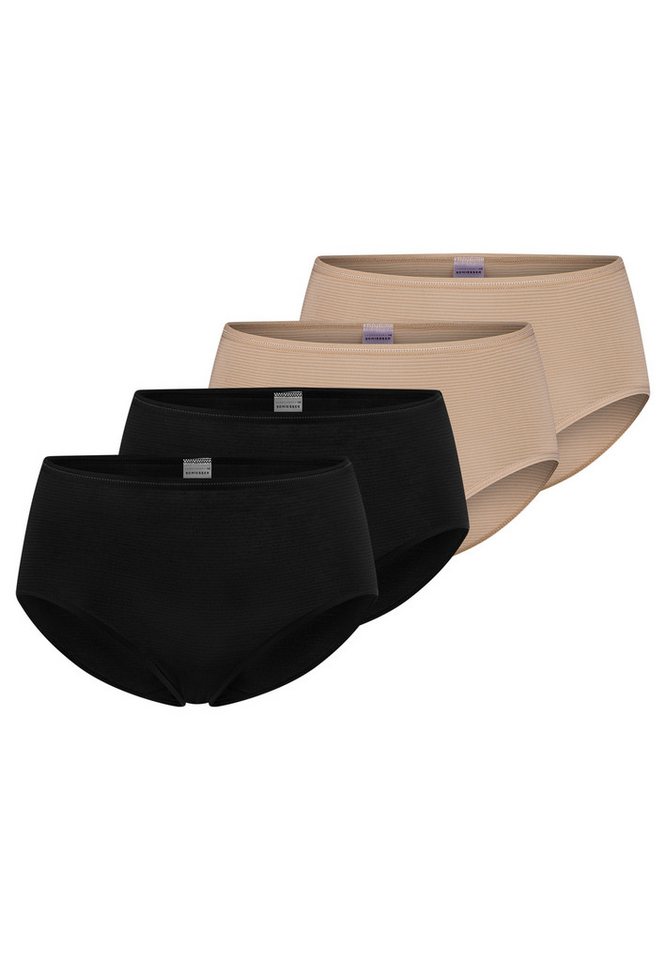 Schiesser Midislip 4er Pack Modal Essentials (Spar-Set, 4-St) Midi Slip - Weicher, feiner Bundgummi mit Glanzgarn-Details von Schiesser
