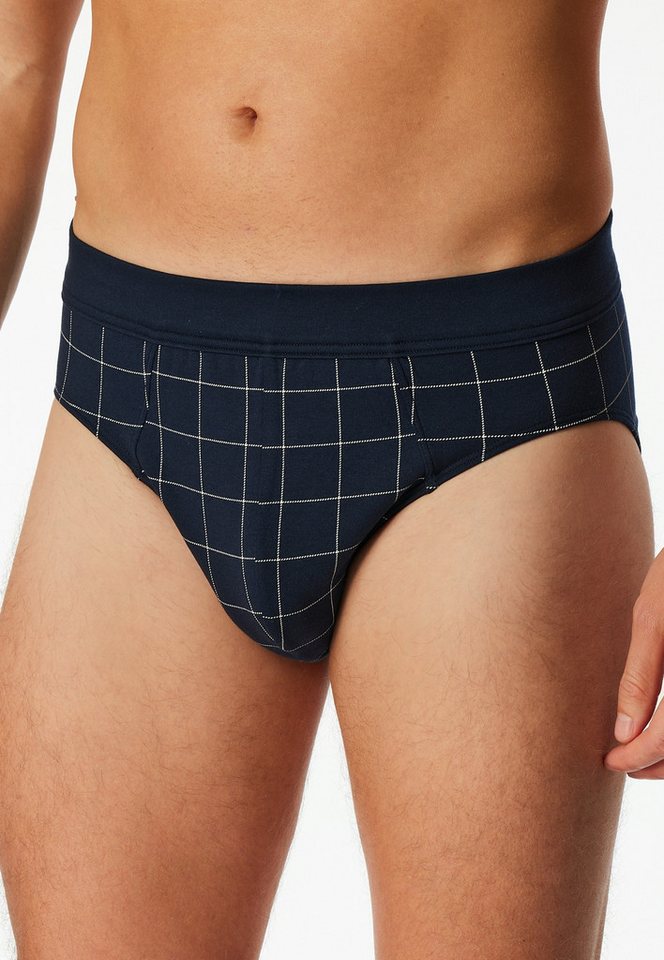 Schiesser Minislip Fine Interlock kariert, ohne Eingriff, softer Bund von Schiesser