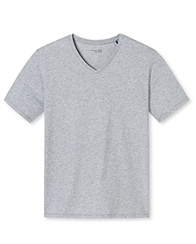 Schiesser Mix+Relax 169872 V-Shirt 2er Pack Grey Melange 54 von Schiesser