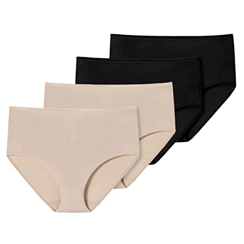 Schiesser - Modal Essentials - Midi Slip - 4er Pack (38 Schwarz/Sand) von Schiesser