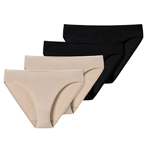 Schiesser - Modal Essentials - Tai Slip - 4er Pack (48 Schwarz/Sand) von Schiesser