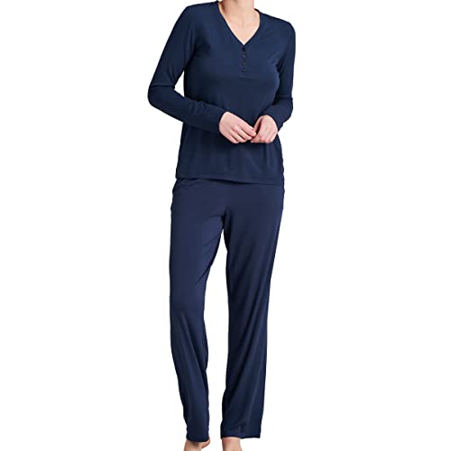 Schiesser - Modal - Schlafanzug Langarm (46 Dunkelblau) von Schiesser