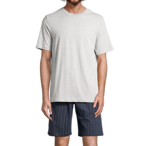 Schiesser - Night & Home - Schlafanzug (52 Dunkelblau gestreift/grau) von Schiesser